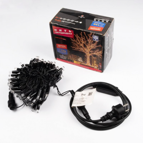 Гирлянда "Нить" 120 LED уличная 12м соед. до 10шт син. SHLights 4690601041968 фото 6
