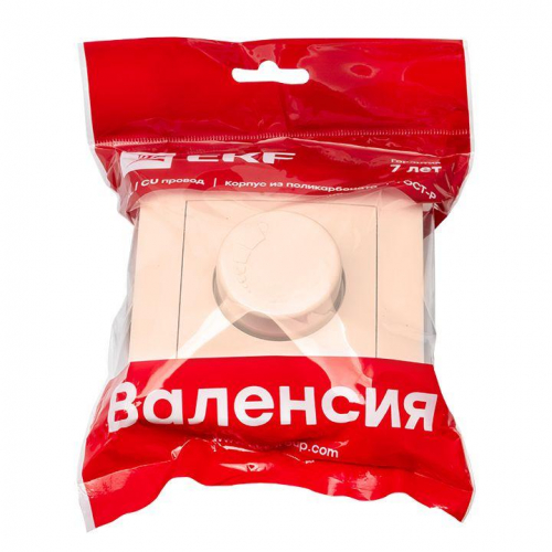 Светорегулятор Валенсия 600Вт 220В крем. PROxima EKF EWD06-101-20 фото 3