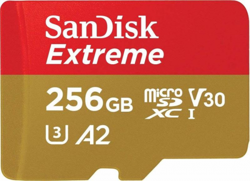 Карта памяти Extreme microSDXC 256GB + SD Adapter + Rescue Pro Deluxe 160MB/s A2 C10 V30 UHS-I U5 SANDISK SDSQXA1-256G-GN6MA фото 2