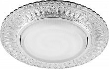 Светильник CD4022 15Вт GX53 встраив. без лампы со светодиод. подсветкой 20LEDх2835 SMD 4000К с драйвером в комплекте прозр. хром FERON 29475