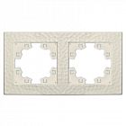 Рамка 2-м Афина фактурная универс. слоновая кость (ivory) Universal A10044-I