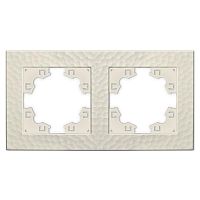 Рамка 2-м Афина фактурная универс. слоновая кость (ivory) Universal A10044-I