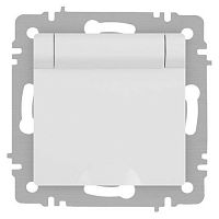 Розетка 1-м СП Accent 6-203-01М 16А IP20 250В 2P+E Schuko с крышкой бел. матов. Intro Б0063713
