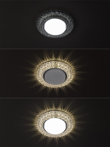 Светильник встраиваемый СВ 03-14 GX53 230В LED подсветка 5 Вт зеркальный/хром TDM фото 4
