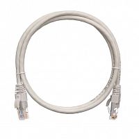 Шнур коммутационный кат.5E (класс D) U/UTP 4 пары 24 AWG (7х0.205мм) 100МГц 2хRJ45 (8P8C) T568B заливной с защитой защелки мж BC чистая медь LSZH нг(А)-HFLTx сер. (дл.5м) NIKOMAX NMC-PC4UD55B-050-C-GY