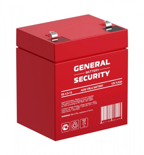 Аккумулятор 12В 4.5А.ч General Security GS4.5-12 фото 2