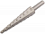 Сверло ступенчатое HSS (Р6М5) по металлу 9 ступеней 4-12мм FIT 36394