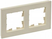 Рамка 2-м BRITE РУ-2-Бр беж. рифленый IEK BR-M22-51-K10