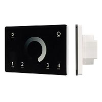 Панель сенсорная SMART-P79-DIM 230В 4 зоны 2.4G IP20 пластик черн. Arlight 028399