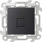 Розетка компьютерная СП Simon 24 RJ45 кат.5E UTP IP20 механизм графит Simon 2410598-038