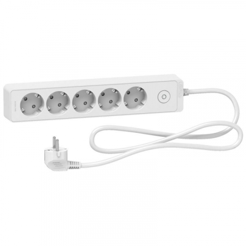 Удлинитель UNICA EXTEND 5 розеток 2К+З кабель 1.5 бел. SchE ST9451W