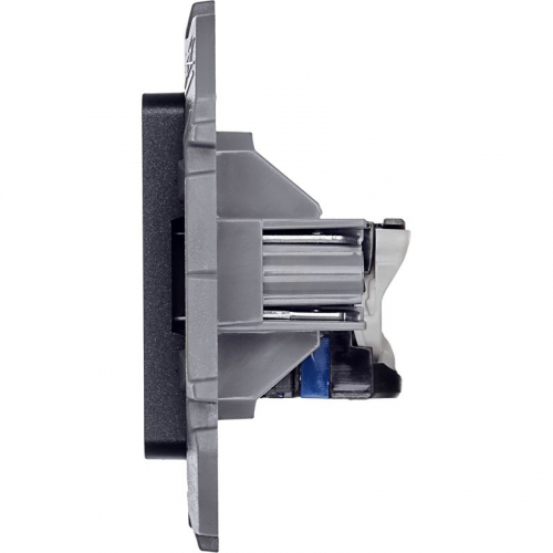 Розетка компьютерная Inspiria RJ45 кат.6 UTP механизм антрацит IEK 673833 фото 6