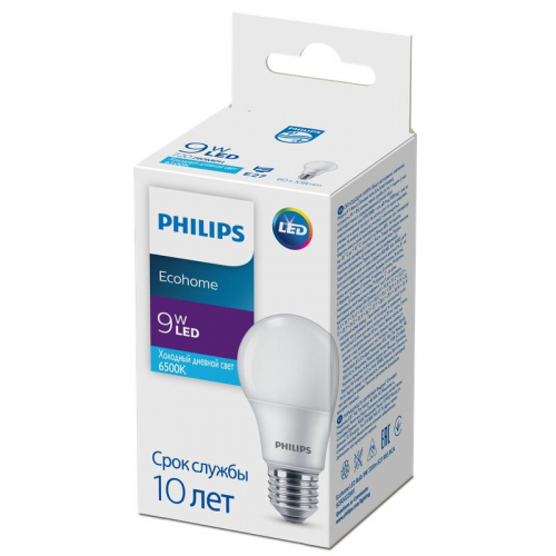 Лампа светодиодная Ecohome LED Bulb 9W 720lm E27 865 Philips 929002299117 фото 2