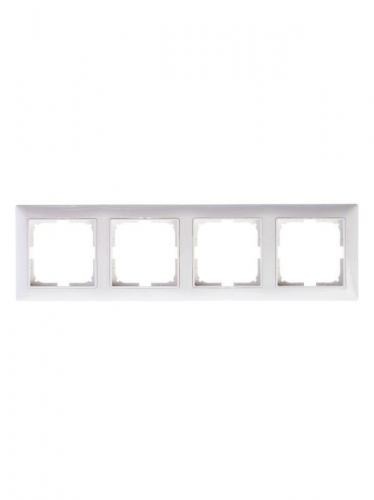 Рамка 4-м Basic с декор. накл. альп. бел. ABB 2CKA001725A1482 фото 2