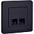 Розетка компьютерная 2-м Inspiria RJ45 кат.6 UTP механизм антрацит IEK 673843