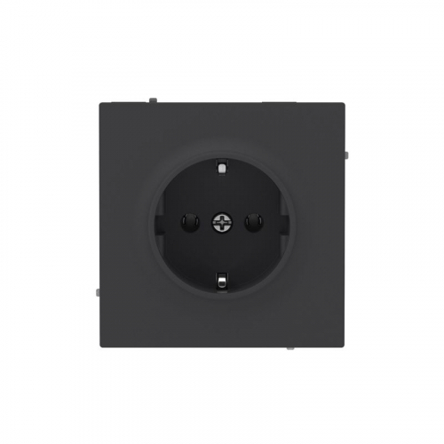 Розетка силовая KANT 2P+E без шторки черн. уголь DKC 7012033