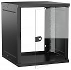 Шкаф настенный 12U 600х600мм дверь стеклян. черн. GENERICA LWE5-12U66-GF-G