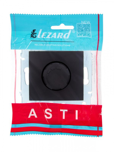 Механизм светорегулятора СП 800Вт ASTI черн. бархат LEZARD 7081-4288-115 фото 3