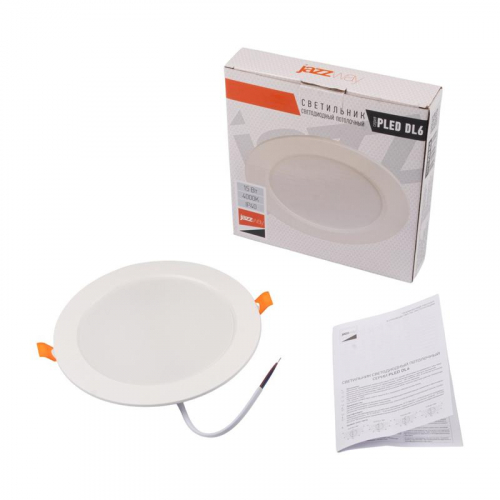 Светильник светодиодный PLED DL6 WH Downlight 15Вт 4000К IP40 ДВО встраив. Pro JazzWay 5036345 фото 4