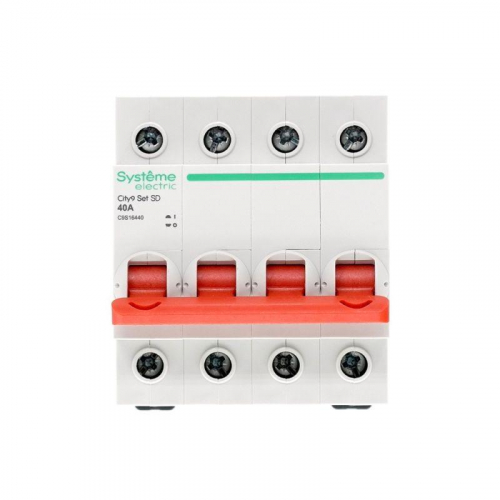 Выключатель нагрузки 4п 40А 400В City9 Set SE C9S16440 фото 2