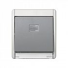Рамка 1-м Simon44 Aqua с клавишей с подсветкой сер. Simon 4400010-035