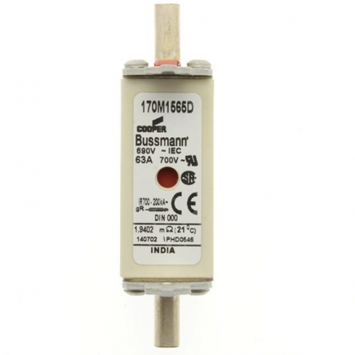 Предохранитель быстрый 63А 690В GR DIN 000 HSDNH EATON 170M1565D фото 2