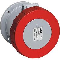Розетка панельная 463RU6W 63А 3P+N+E 6ч с прямым унифицир. фланцем IP67 ABB 2CMA167396R1000