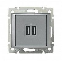 Розетка USB 2-м СП Valena алюм. IEK 770270