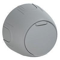 Розетка Rotondo с заземл. с защ. крышкой винтов. контакты сер. OneKeyElectro 7700949