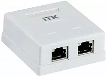 Розетка информационная RJ45 кат. 6 FTP 2-порт настенная ITK CS2-1C06F-22