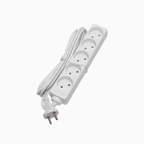 Удлинитель 5х3м без заземл. 10А IP20 S 5х3 2.2кВт ПВС2х0.75 Volsten 9306