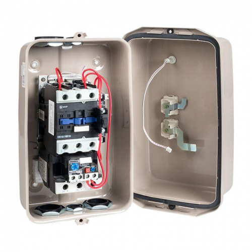 Пускатель магнитный КМЭ 65А 400В с РТЭ и индикатором PROxima в корп. IP65 EKF ctrp-r-65-400v-led фото 2