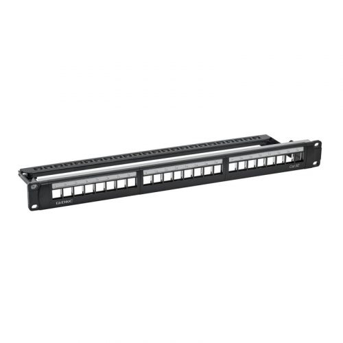 Патч-панель 19дюйм 1UCAT5E 24 модуля RJ45 неэкранированная DKC RN5PPU24 фото 4