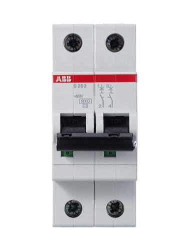 Выключатель автоматический модульный 2п B 50А 6кА S202 B50 ABB 2CDS252001R0505 фото 3