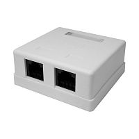 Розетка компьютерная 8P8C RJ-45 UTP кат.5E 2 порта (DIY) SUPRLAN 10-0309-1