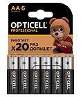 Элемент питания алкалиновый AA/LR6 (блист. 6шт) Professional Opticell 5052003