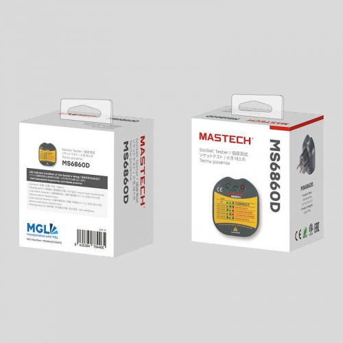 Тестер розеток MS6860D Mastech 13-1260 фото 3
