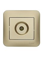 Розетка телевизионная оконечная TV СП ASTI IP20 в сборе золото. LEZARD 7081-3636-130
