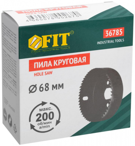 Пила круговая инструментальная сталь 68мм FIT 36785 фото 3