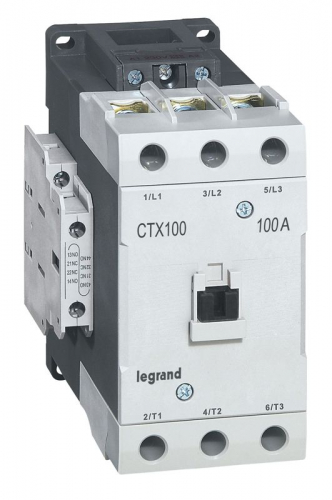 Контактор CTX3 3п 100А кат. 380В AC 2НО+2НЗ Leg 416228