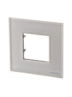 Рамка 1-м 2мод. Zenit стекло жемчуж. ABB 2CLA227100N3501