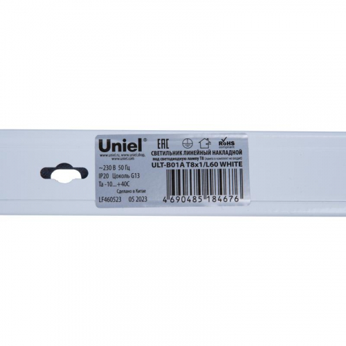 Светильник ULT-B01A T8х1/L60 WHITE накладной Uniel UL-00011255 фото 10
