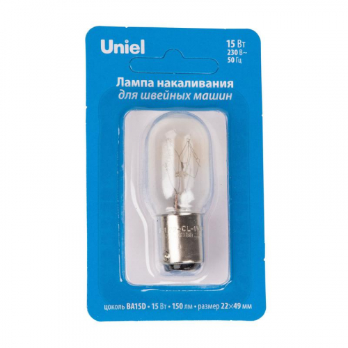 Лампа накаливания IL-F22-CL-15/BA15D для швейных машин Uniel UL-00010984 фото 4