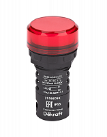 Лампа коммутационная ADDS ЛК-22 d22 12В AC/DC IP55 LED красн. DEKraft 25166DEK