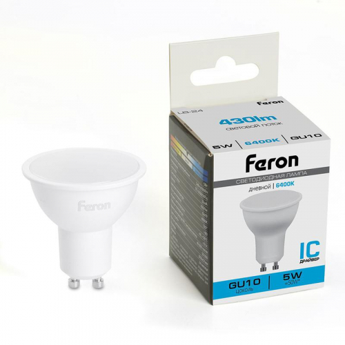 Лампа светодиодная LB-24 5Вт MR16 6400К GU10 230В FERON 51217