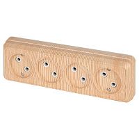 Розетка 4-м ОП Quadro 2-207-11 16А IP20 250В 4х2P сосна Intro Б0053836