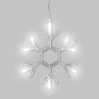 Фигура светодиодная "Снежинка" 8LED 1Вт 4.5В IP20 на присоске с подвесом элементы питания 3хAAA (в компл.) бел. Neon-Night 501-019
