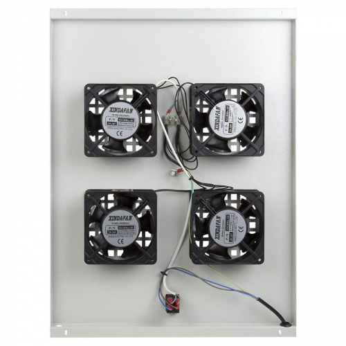 Модуль вентиляторный потолочный с 4-мя вентиляторами без термостата для шкафов Standart с глубиной 800мм Rexant 04-2601 фото 3