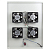 Модуль вентиляторный потолочный с 4-мя вентиляторами без термостата для шкафов Standart с глубиной 800мм Rexant 04-2601
