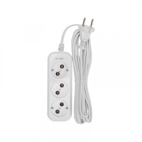 Удлинитель 3х5м без заземл. 2х0.75 бел. PROCONNECT 13-4207 фото 3